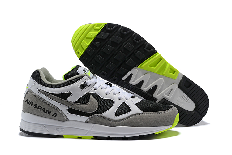 Nike Air Span II White Black Grey Green Shoes